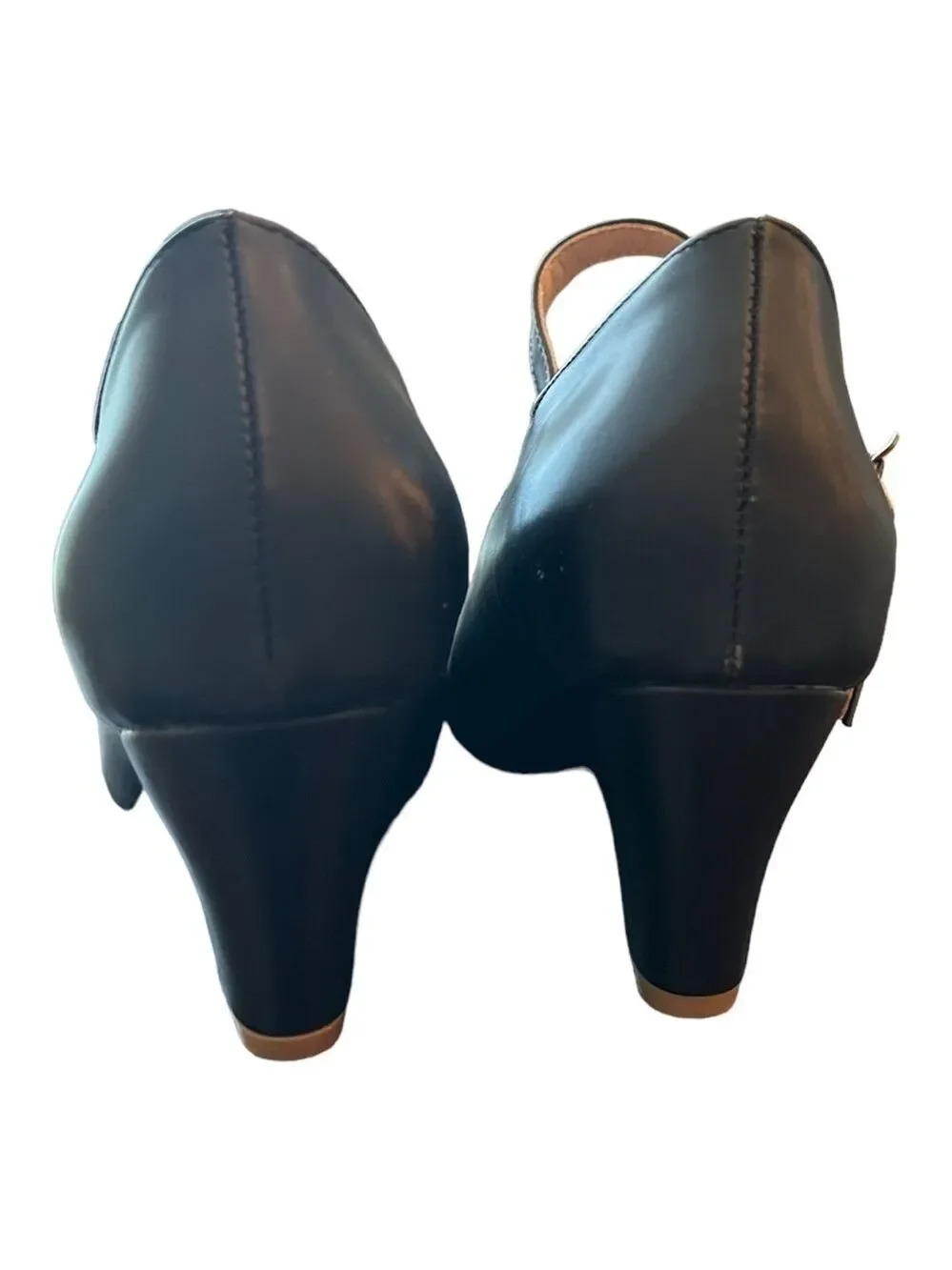 BUTITI Black Charm-Accent Block-Heel Pump - Women